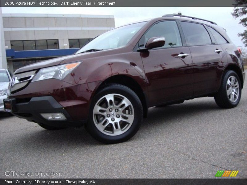 Dark Cherry Pearl / Parchment 2008 Acura MDX Technology