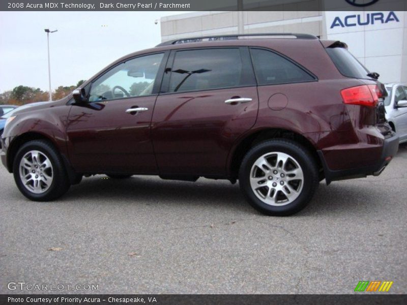 Dark Cherry Pearl / Parchment 2008 Acura MDX Technology