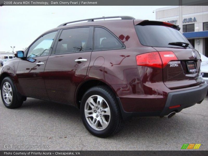 Dark Cherry Pearl / Parchment 2008 Acura MDX Technology