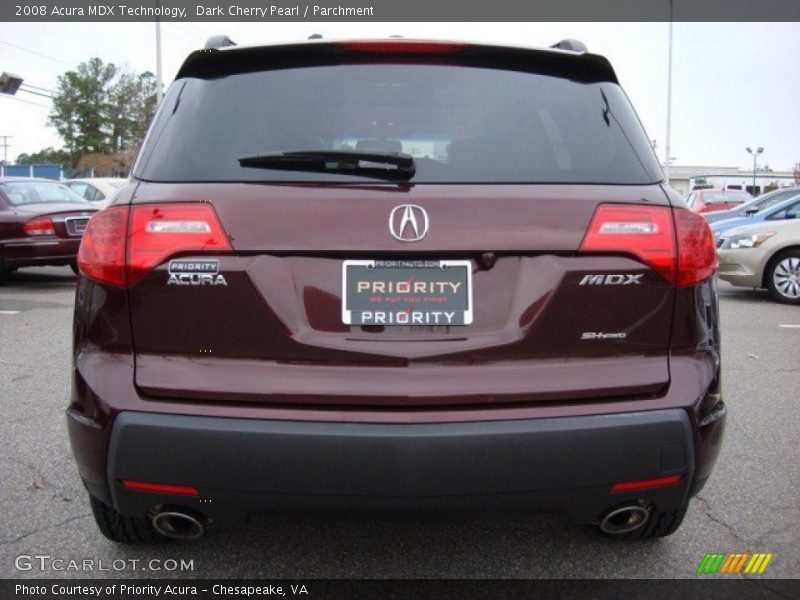 Dark Cherry Pearl / Parchment 2008 Acura MDX Technology