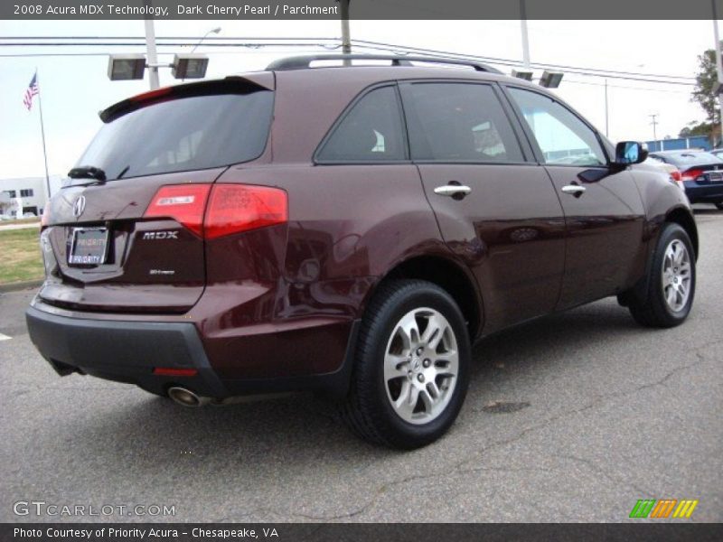 Dark Cherry Pearl / Parchment 2008 Acura MDX Technology