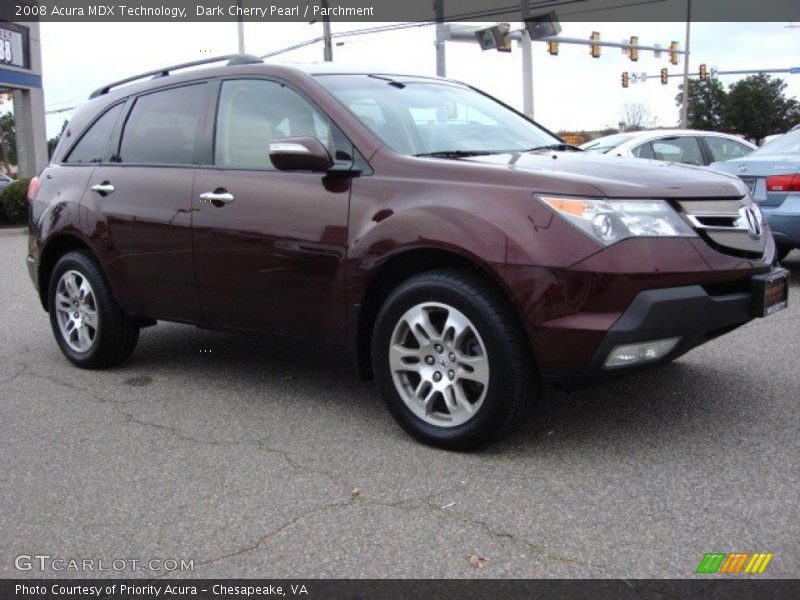 Dark Cherry Pearl / Parchment 2008 Acura MDX Technology