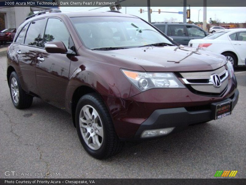 Dark Cherry Pearl / Parchment 2008 Acura MDX Technology