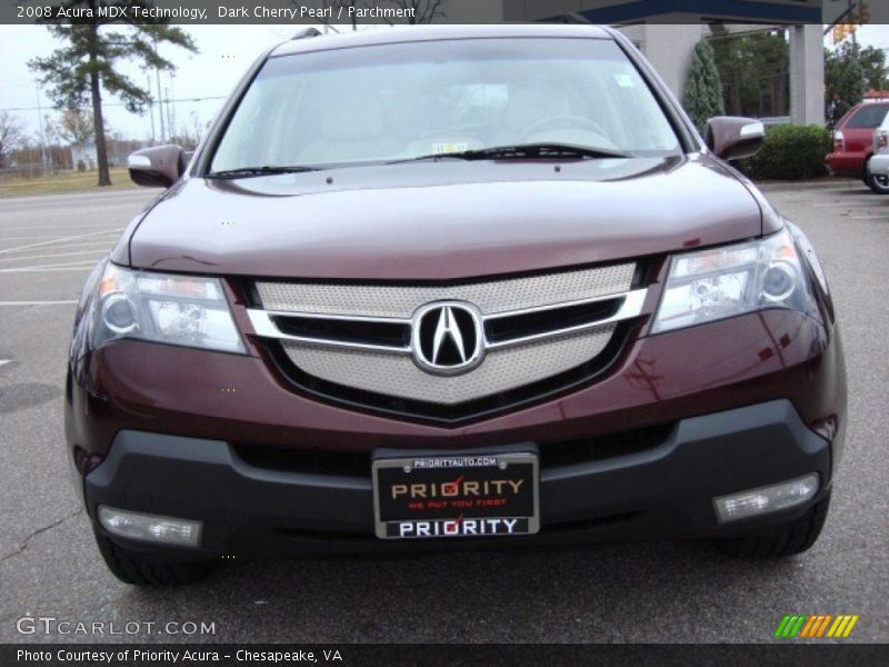 Dark Cherry Pearl / Parchment 2008 Acura MDX Technology