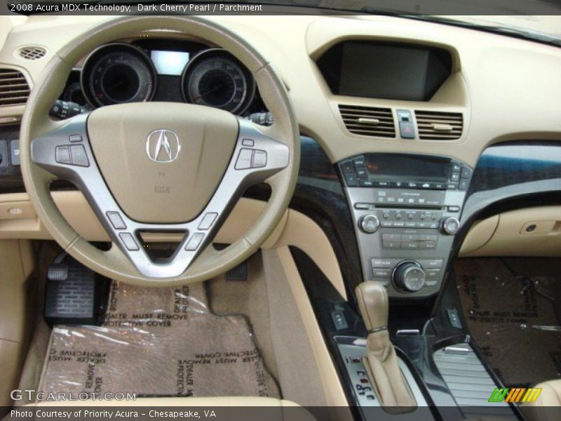 Dark Cherry Pearl / Parchment 2008 Acura MDX Technology