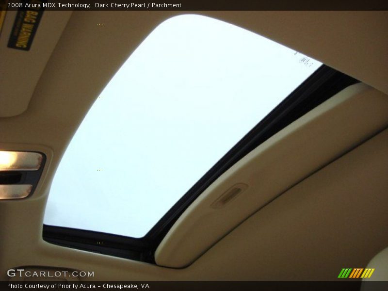 Dark Cherry Pearl / Parchment 2008 Acura MDX Technology