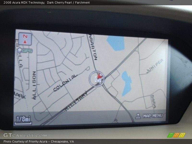 Dark Cherry Pearl / Parchment 2008 Acura MDX Technology