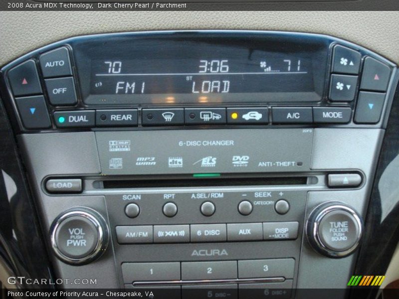 Dark Cherry Pearl / Parchment 2008 Acura MDX Technology
