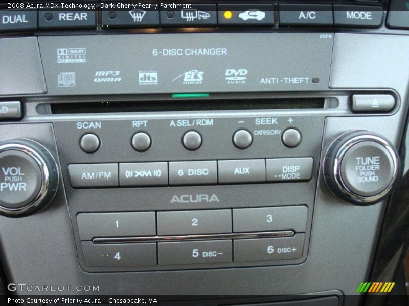 Dark Cherry Pearl / Parchment 2008 Acura MDX Technology