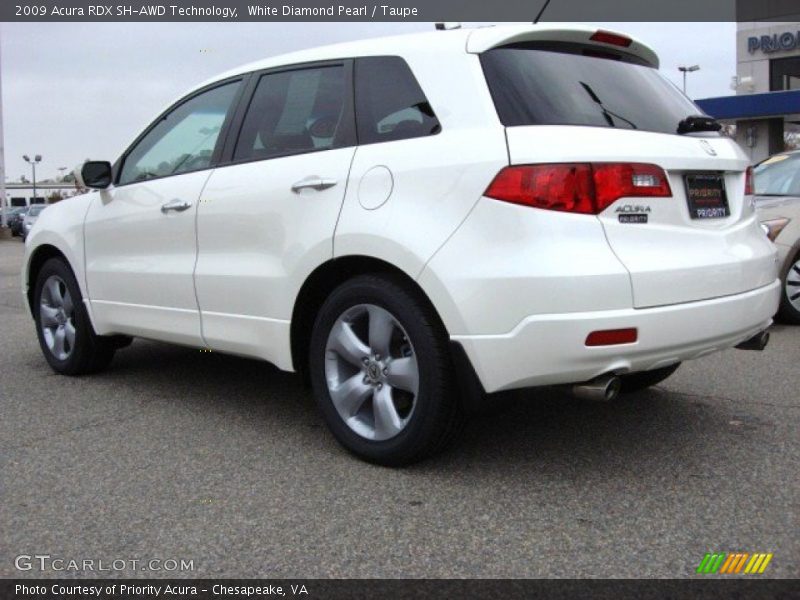 White Diamond Pearl / Taupe 2009 Acura RDX SH-AWD Technology