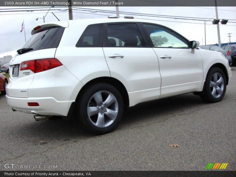 White Diamond Pearl / Taupe 2009 Acura RDX SH-AWD Technology