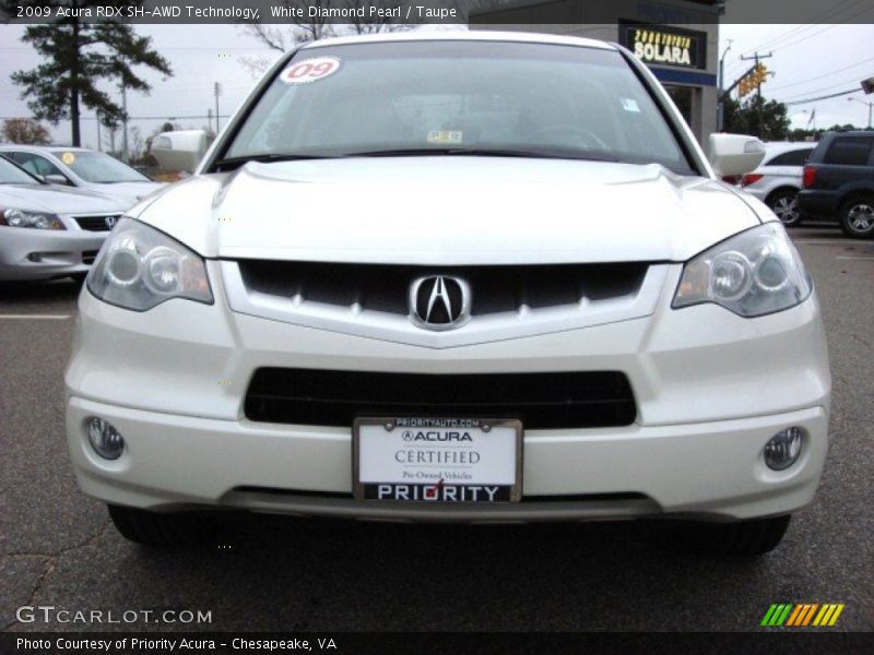 White Diamond Pearl / Taupe 2009 Acura RDX SH-AWD Technology