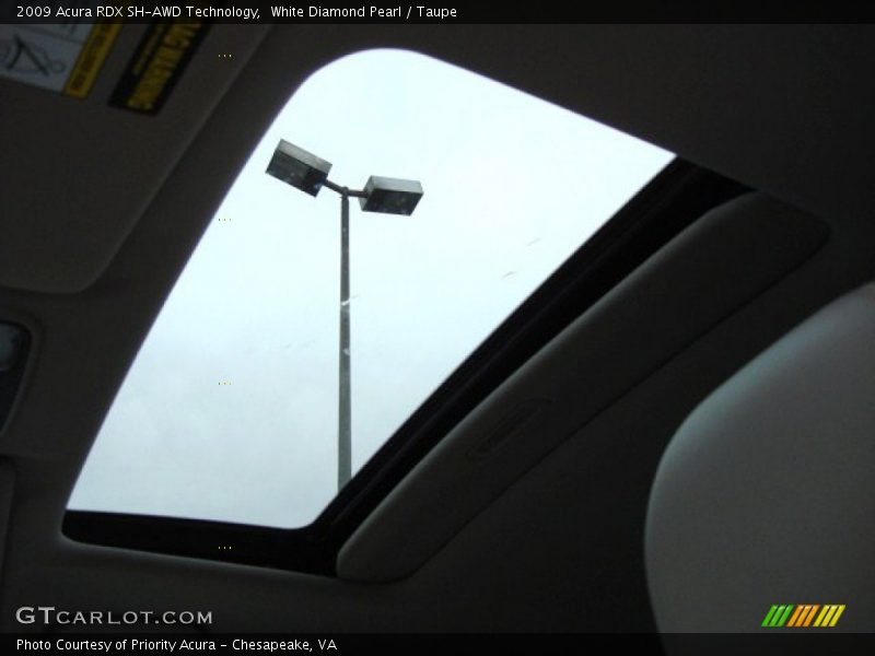 White Diamond Pearl / Taupe 2009 Acura RDX SH-AWD Technology