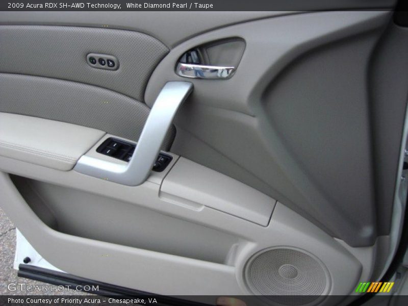 White Diamond Pearl / Taupe 2009 Acura RDX SH-AWD Technology