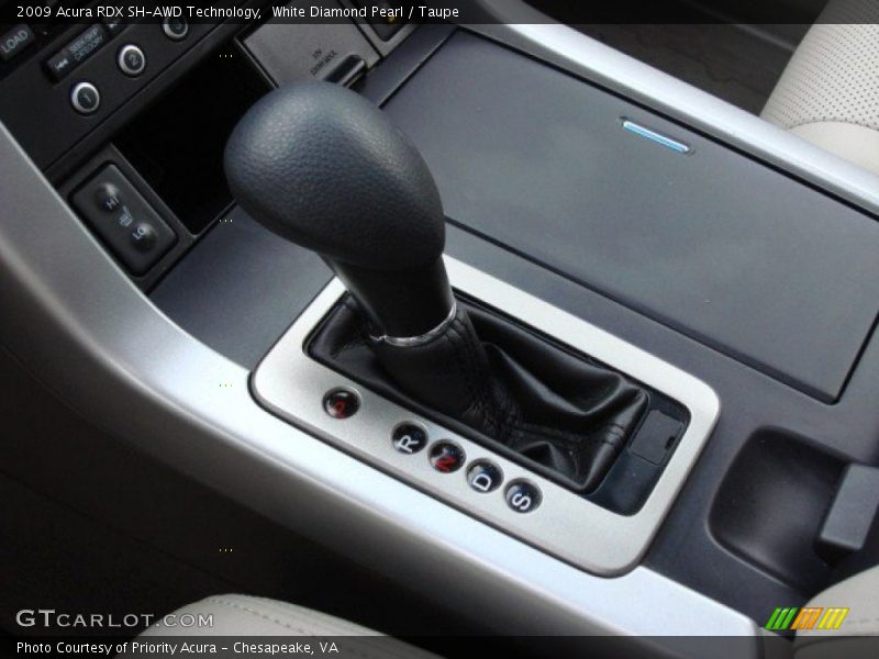 White Diamond Pearl / Taupe 2009 Acura RDX SH-AWD Technology