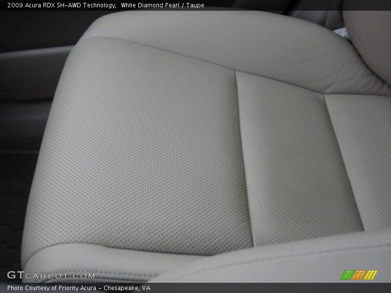 White Diamond Pearl / Taupe 2009 Acura RDX SH-AWD Technology