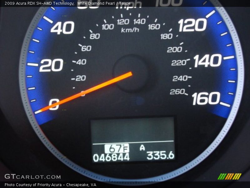 White Diamond Pearl / Taupe 2009 Acura RDX SH-AWD Technology