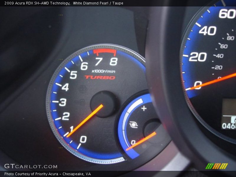 White Diamond Pearl / Taupe 2009 Acura RDX SH-AWD Technology