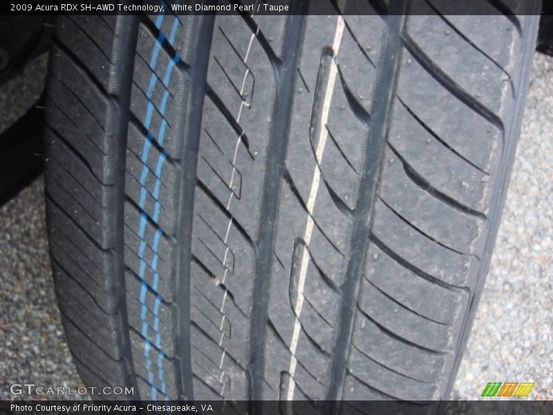White Diamond Pearl / Taupe 2009 Acura RDX SH-AWD Technology