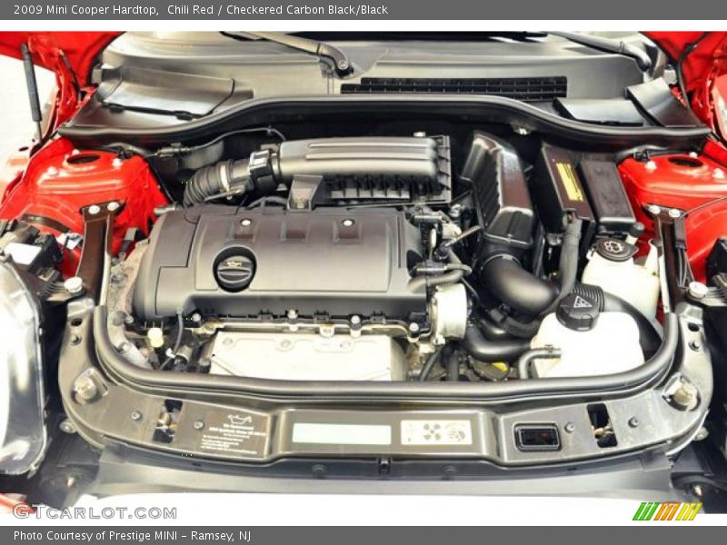 Chili Red / Checkered Carbon Black/Black 2009 Mini Cooper Hardtop