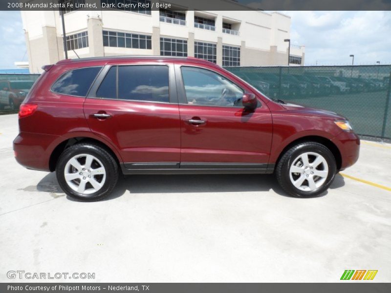 Dark Cherry Red / Beige 2008 Hyundai Santa Fe Limited