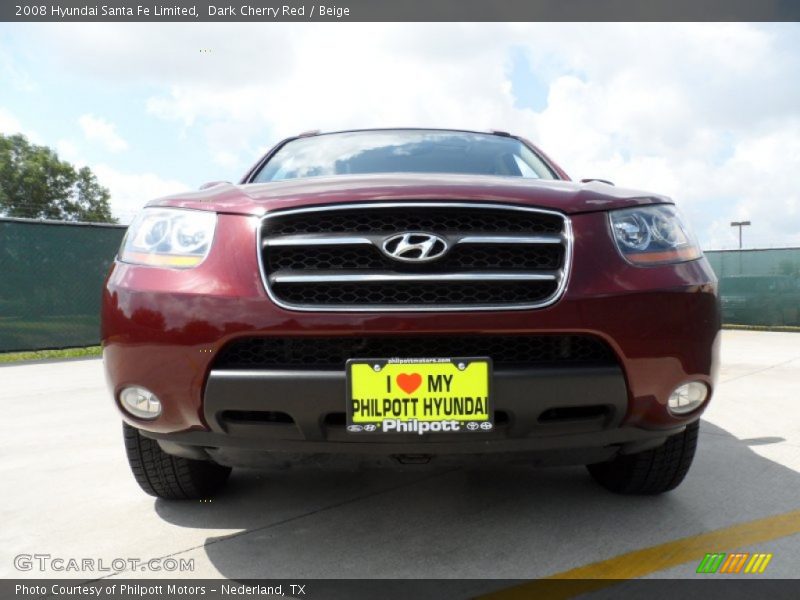 Dark Cherry Red / Beige 2008 Hyundai Santa Fe Limited