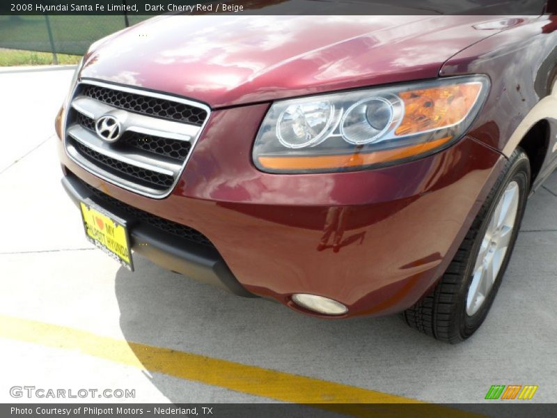 Dark Cherry Red / Beige 2008 Hyundai Santa Fe Limited