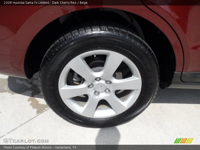Dark Cherry Red / Beige 2008 Hyundai Santa Fe Limited