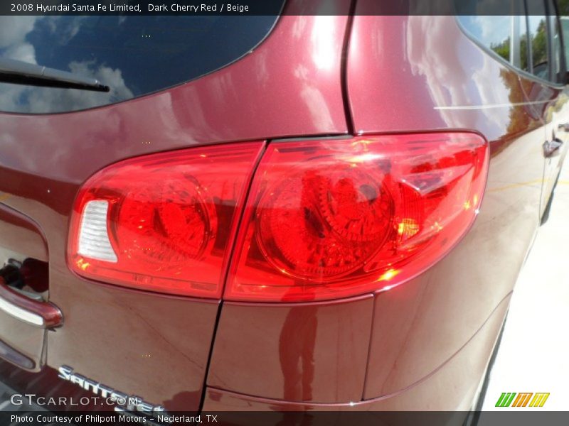 Dark Cherry Red / Beige 2008 Hyundai Santa Fe Limited