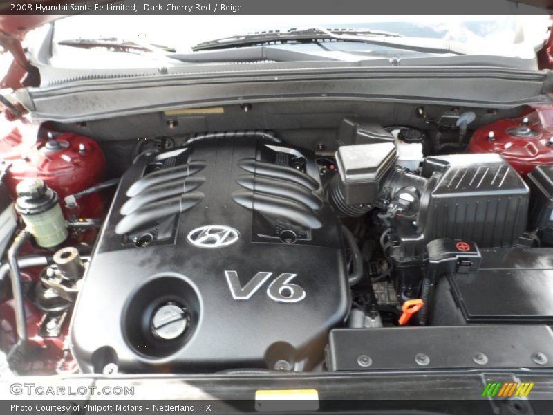Dark Cherry Red / Beige 2008 Hyundai Santa Fe Limited