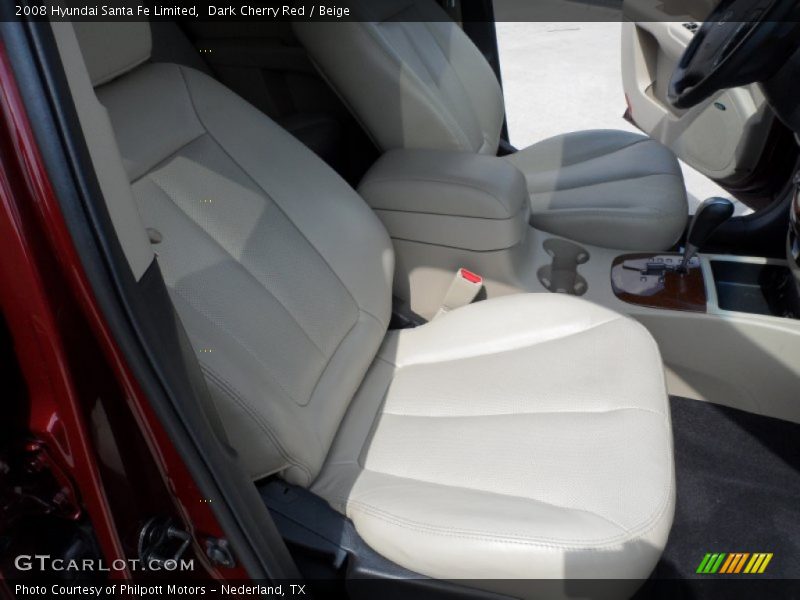 Dark Cherry Red / Beige 2008 Hyundai Santa Fe Limited