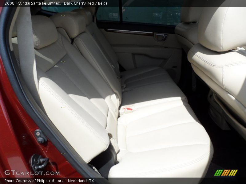 Dark Cherry Red / Beige 2008 Hyundai Santa Fe Limited