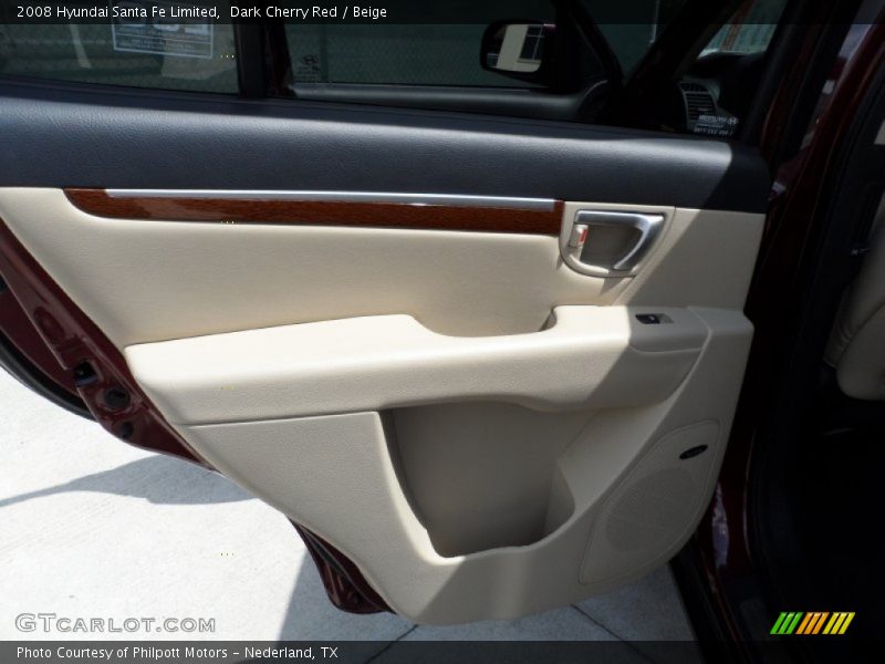 Dark Cherry Red / Beige 2008 Hyundai Santa Fe Limited
