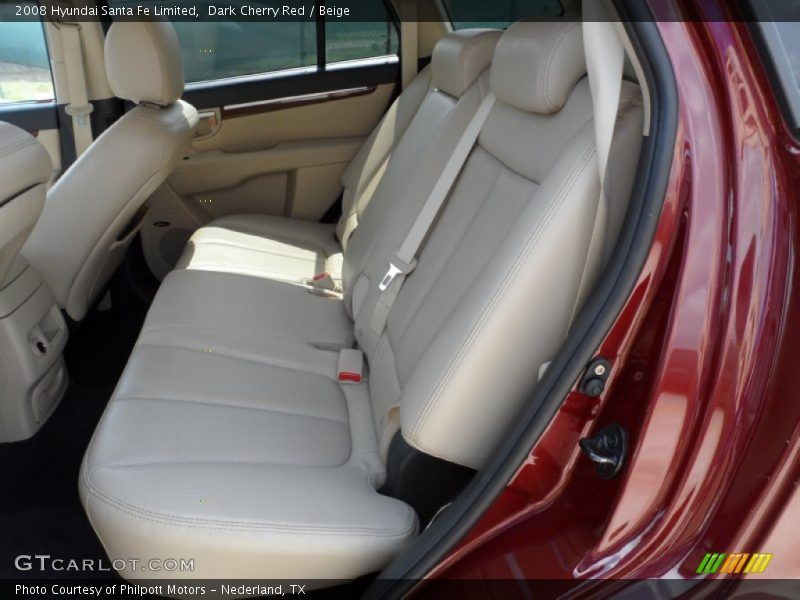 Dark Cherry Red / Beige 2008 Hyundai Santa Fe Limited