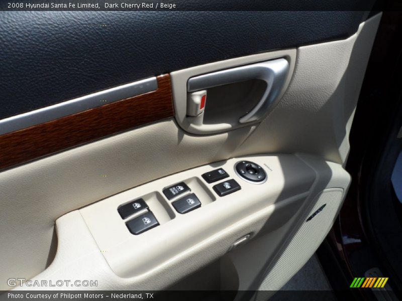 Dark Cherry Red / Beige 2008 Hyundai Santa Fe Limited