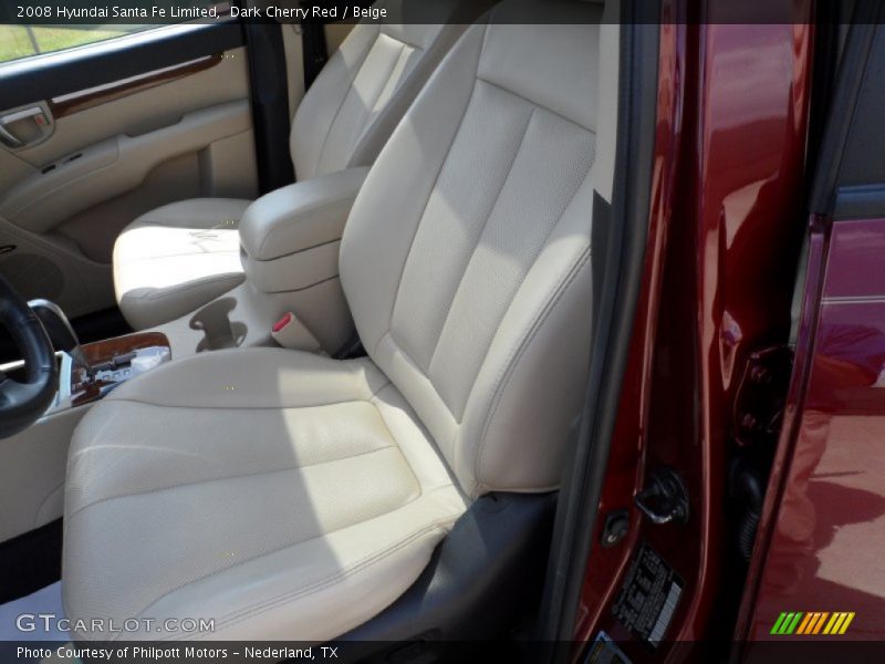Dark Cherry Red / Beige 2008 Hyundai Santa Fe Limited