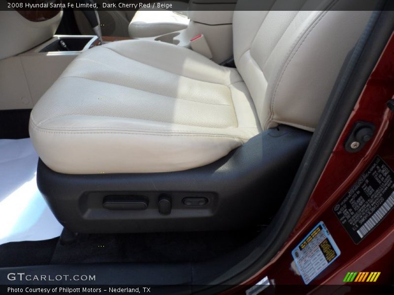 Dark Cherry Red / Beige 2008 Hyundai Santa Fe Limited