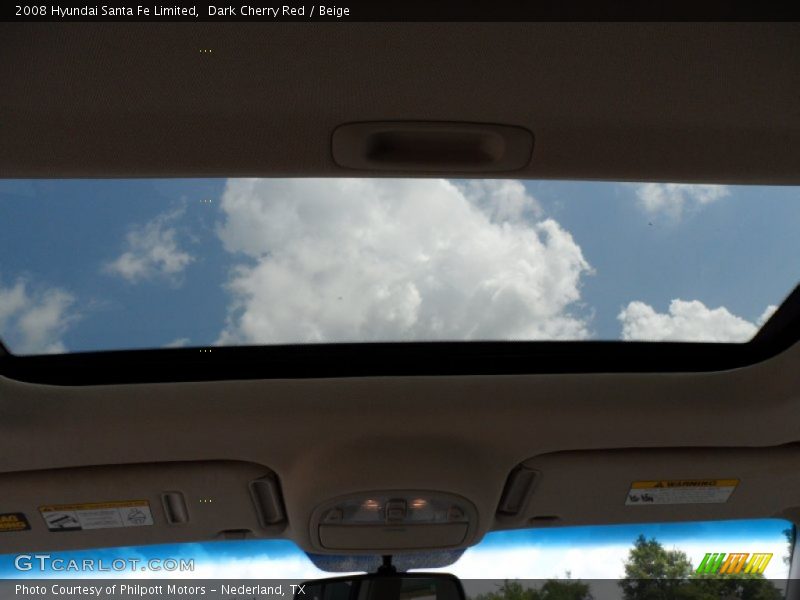 Dark Cherry Red / Beige 2008 Hyundai Santa Fe Limited