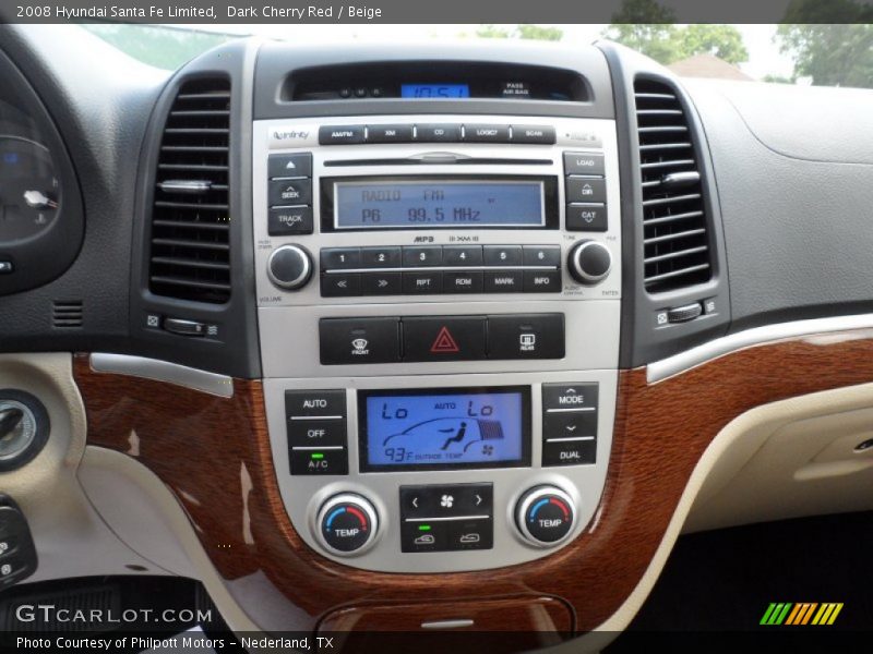 Dark Cherry Red / Beige 2008 Hyundai Santa Fe Limited