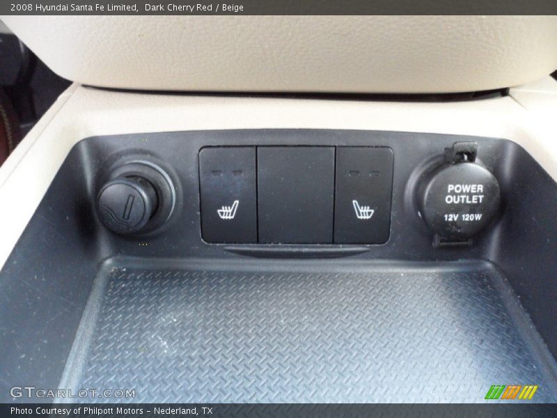 Dark Cherry Red / Beige 2008 Hyundai Santa Fe Limited