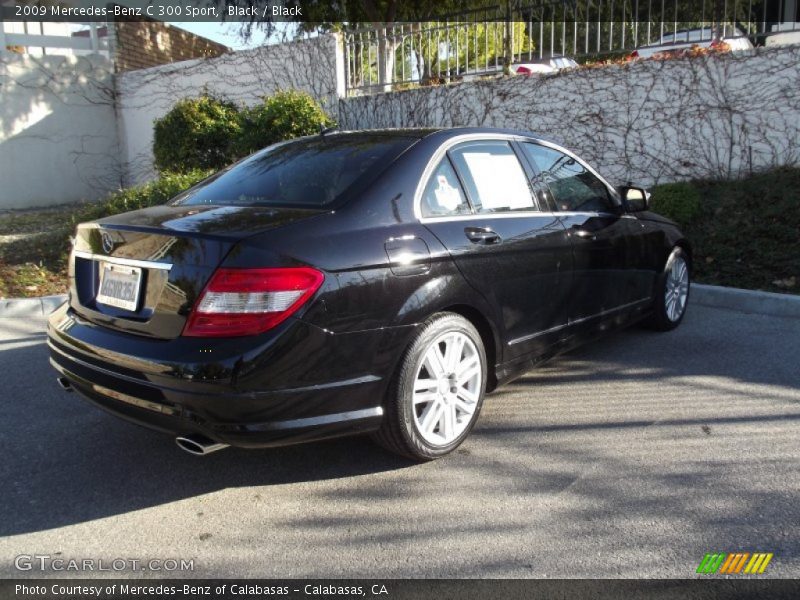 Black / Black 2009 Mercedes-Benz C 300 Sport