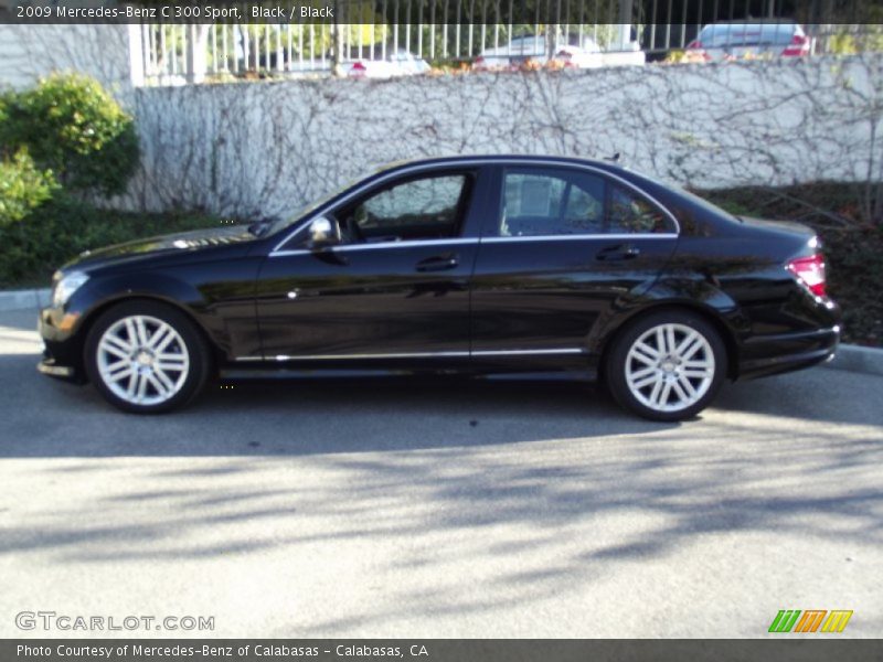 Black / Black 2009 Mercedes-Benz C 300 Sport