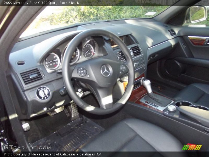 Black / Black 2009 Mercedes-Benz C 300 Sport