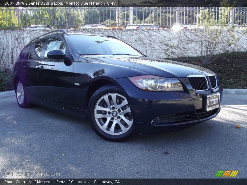 Monaco Blue Metallic / Grey 2007 BMW 3 Series 328i Wagon