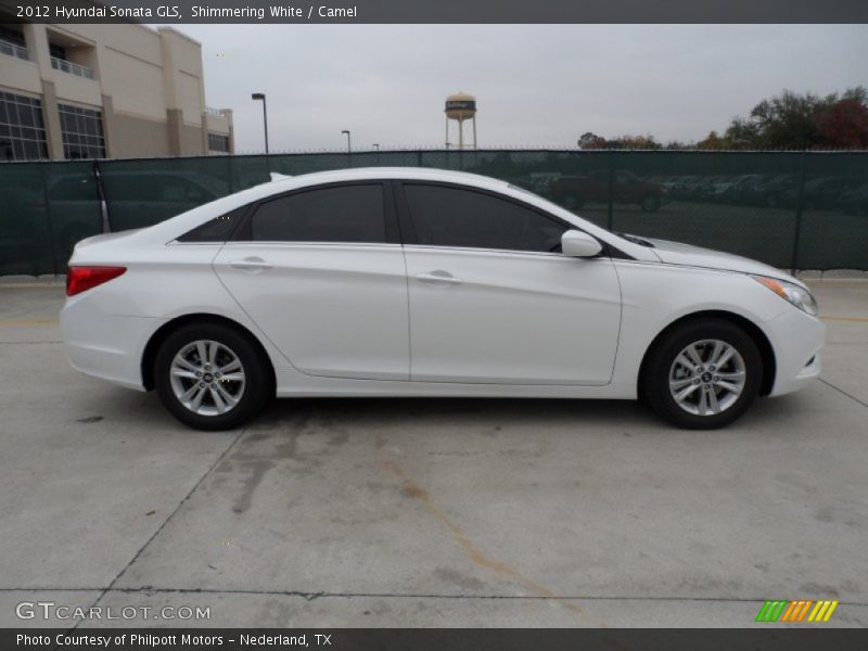 Shimmering White / Camel 2012 Hyundai Sonata GLS
