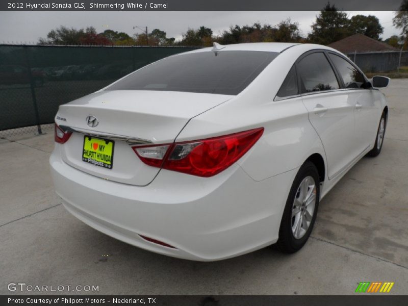 Shimmering White / Camel 2012 Hyundai Sonata GLS