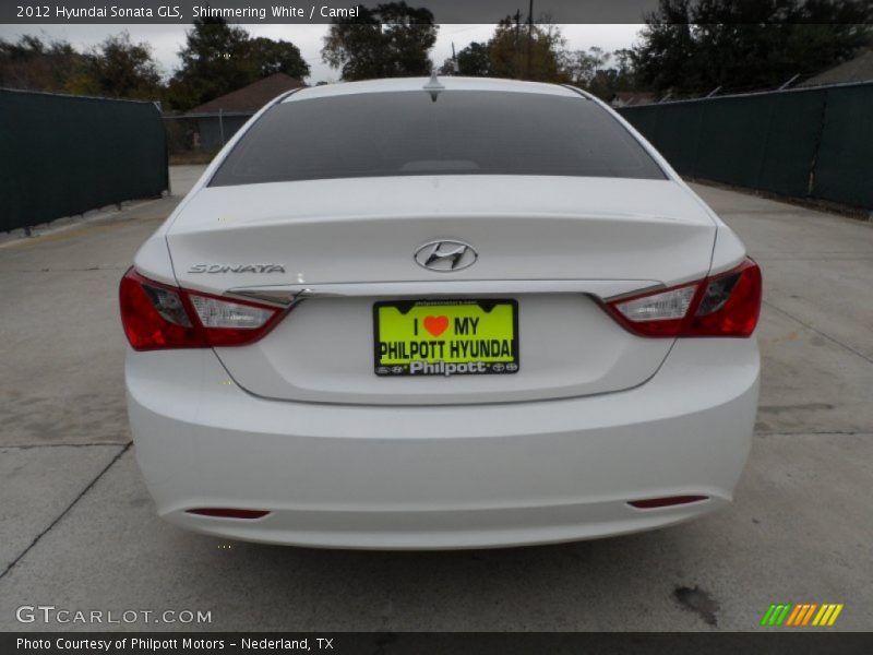 Shimmering White / Camel 2012 Hyundai Sonata GLS