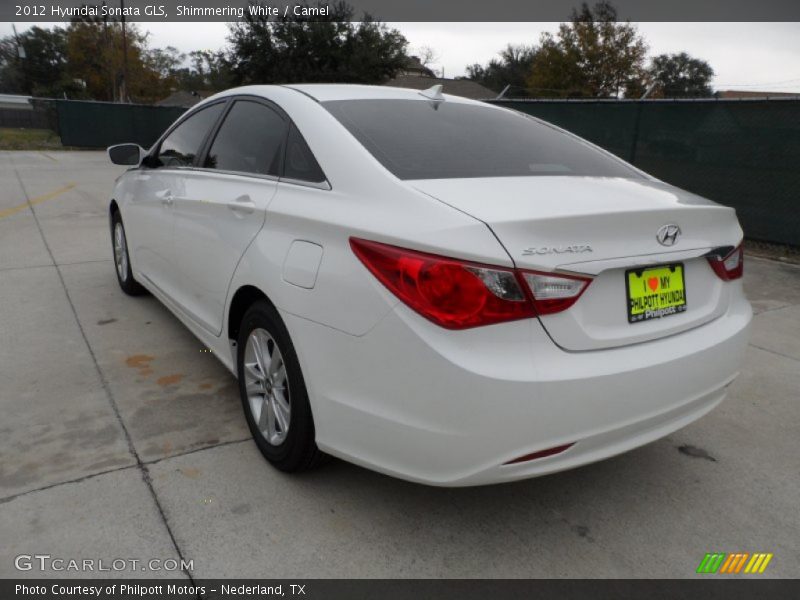 Shimmering White / Camel 2012 Hyundai Sonata GLS