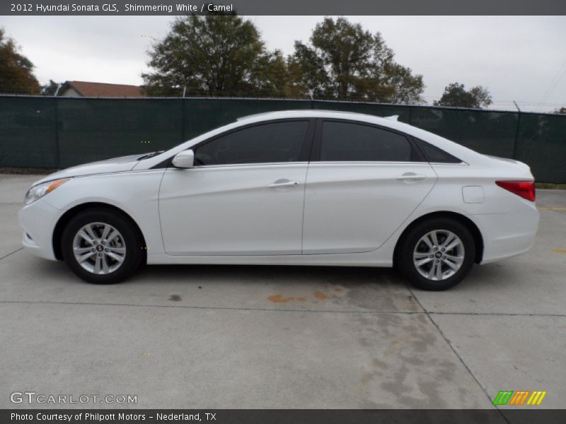Shimmering White / Camel 2012 Hyundai Sonata GLS