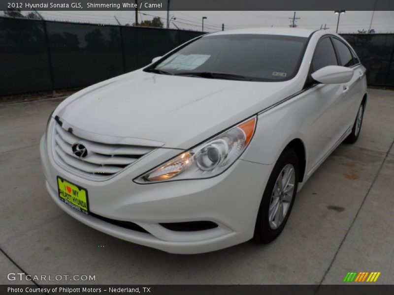Shimmering White / Camel 2012 Hyundai Sonata GLS